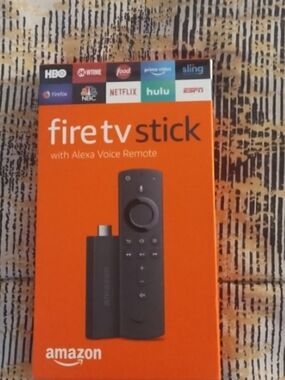 Amazon Fire TV Stick with Alexa Voice Remote - Orange and Black